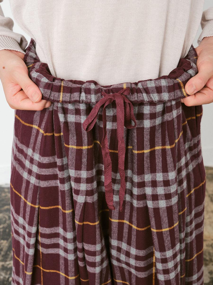ガウチョパンツ　綿ビエラチェック