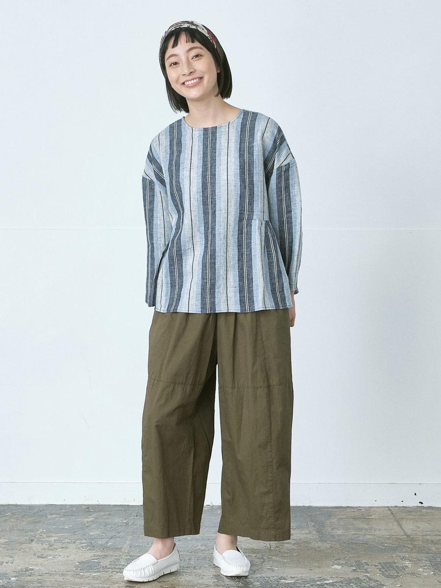 ガウチョパンツ 綿綾ダンプ