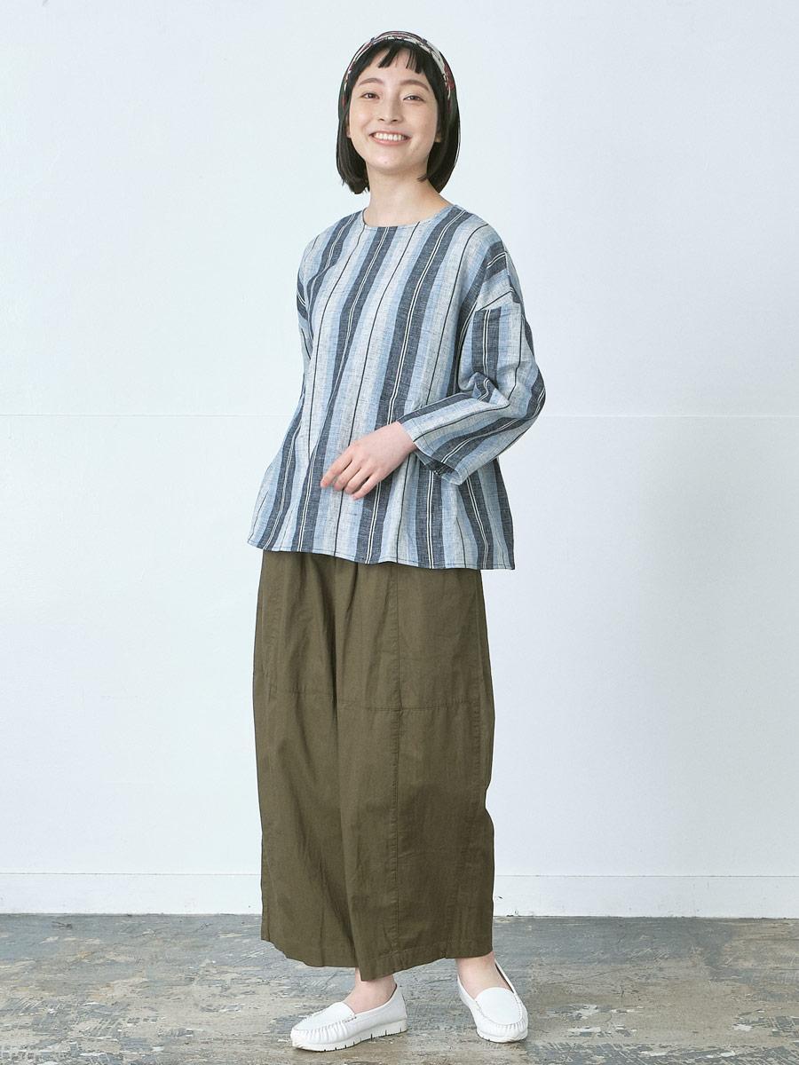ガウチョパンツ 綿綾ダンプ