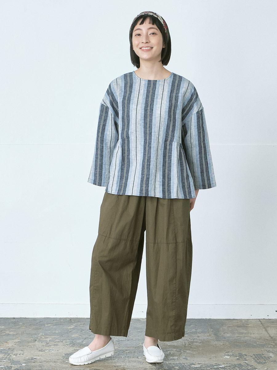 ガウチョパンツ 綿綾ダンプ