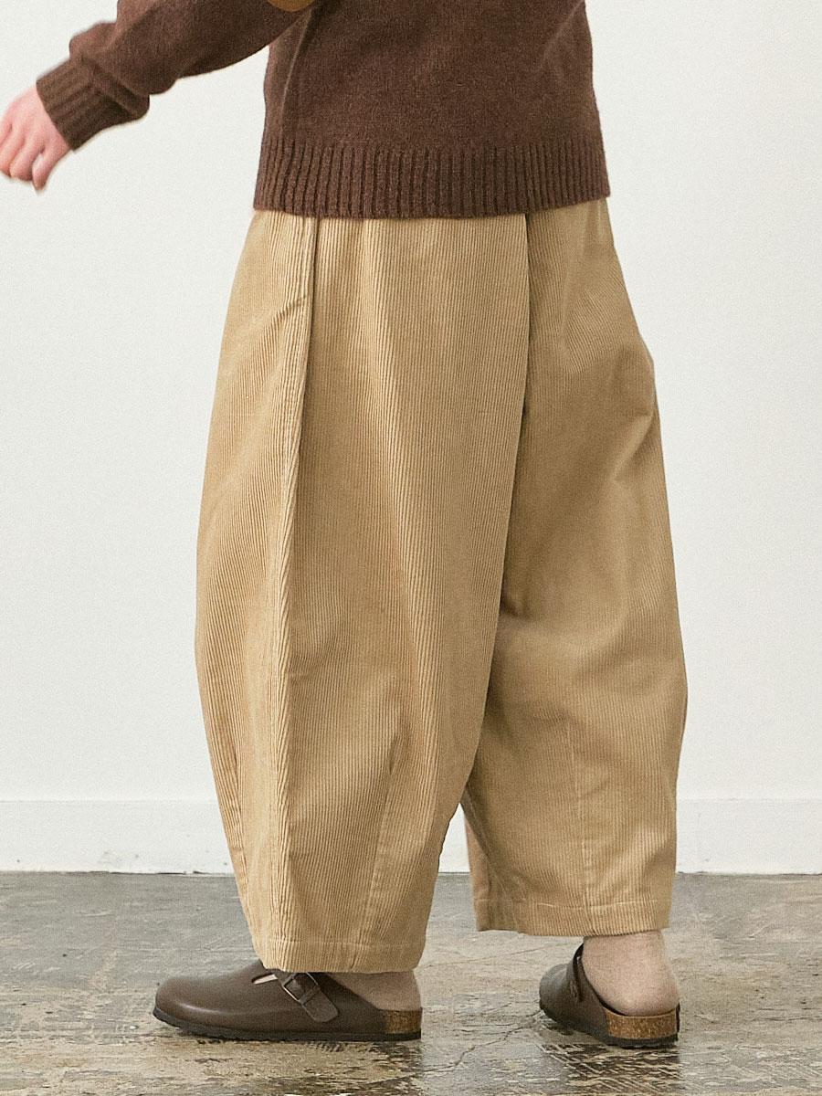 ワイドパンツ　綿8Wコーデュロイ