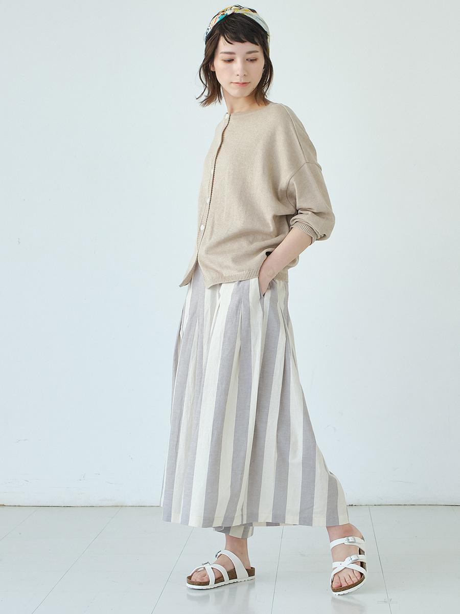 2WAYカーディガン　綿麻ニット