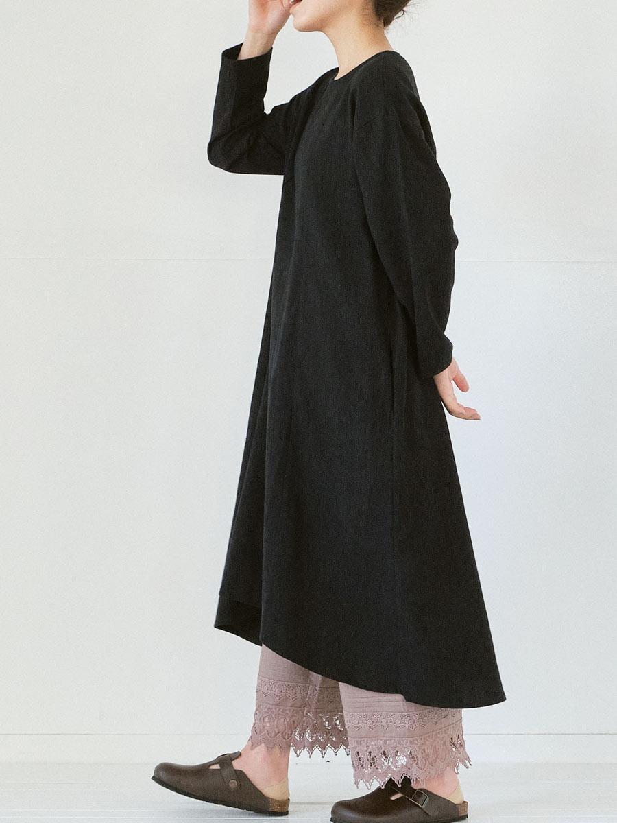 裾レースペチパンツ 綿ローン