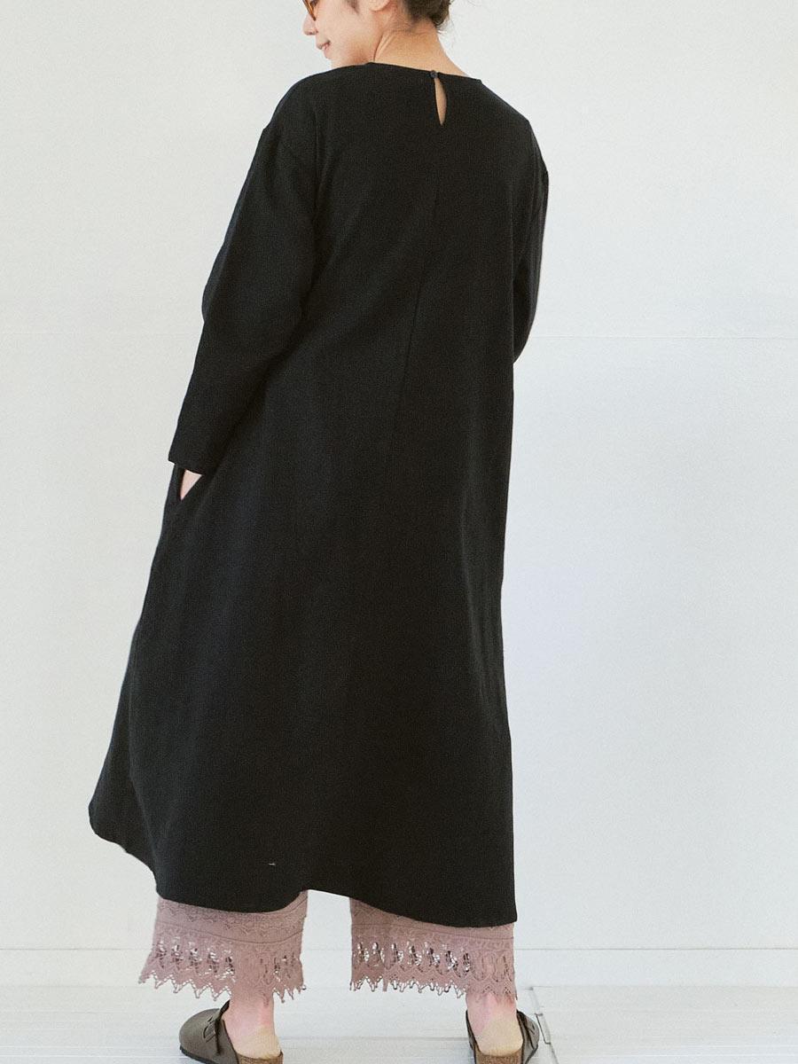 裾レースペチパンツ 綿ローン