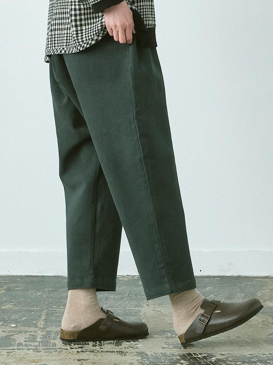 テーパードパンツ　ストレッチカルゼ裏起毛