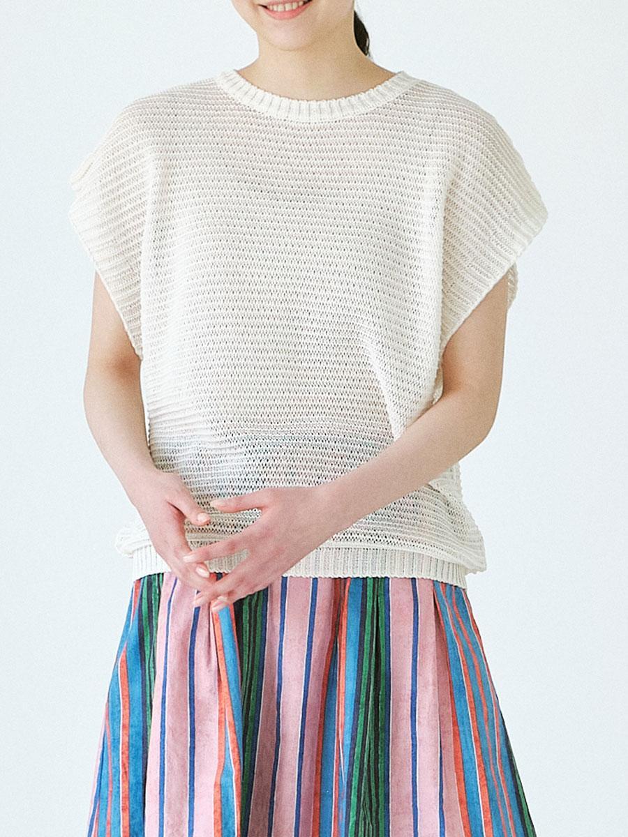 メッシュベスト　擬麻加工