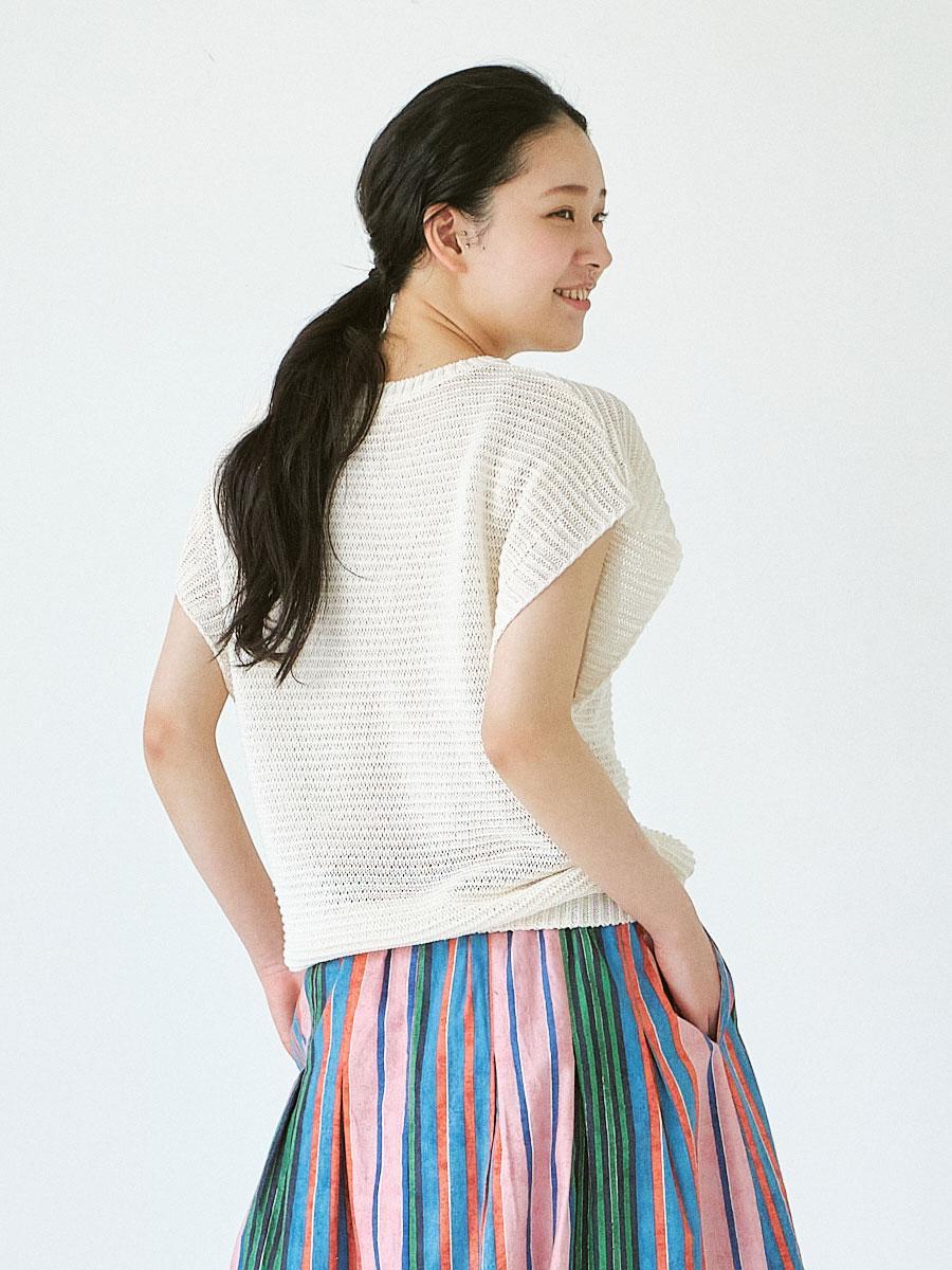 メッシュベスト　擬麻加工