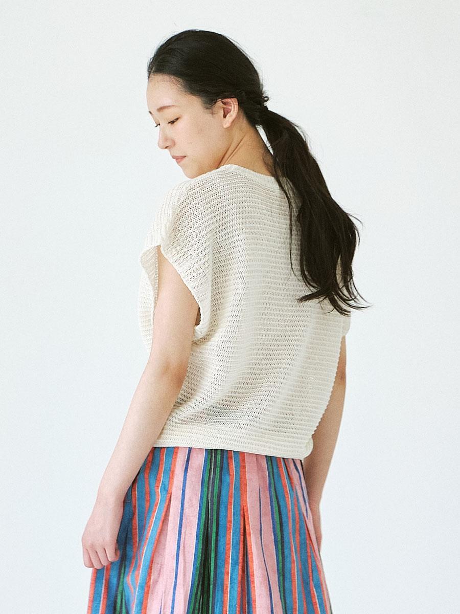 メッシュベスト　擬麻加工