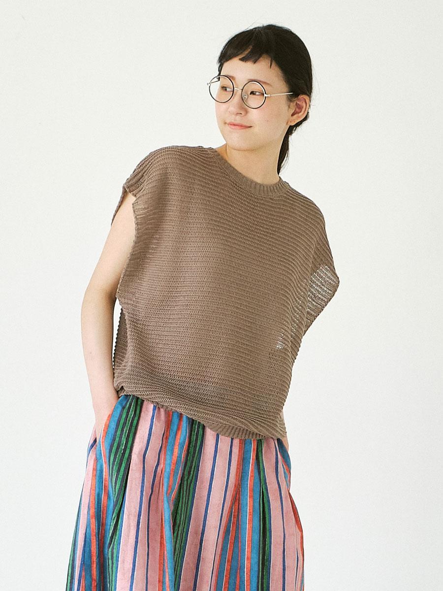メッシュベスト　擬麻加工