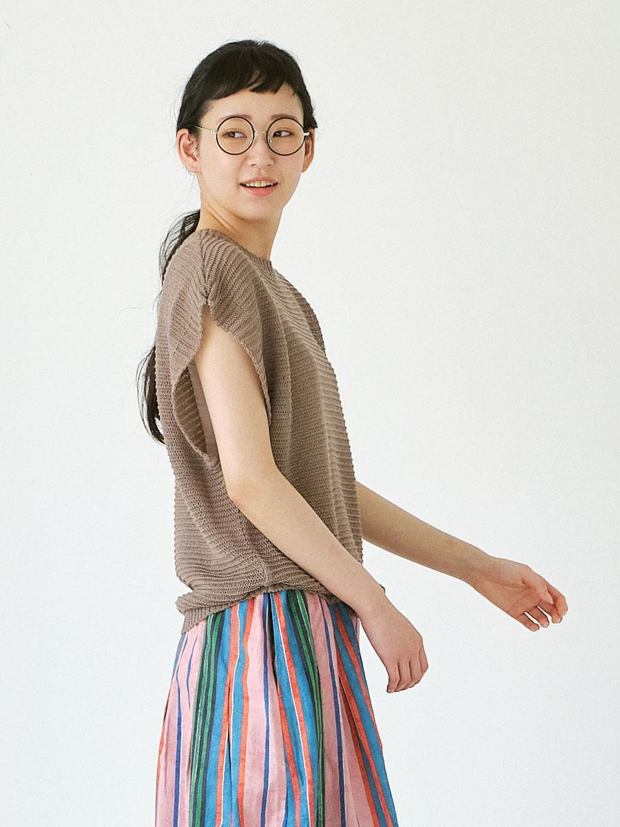 メッシュベスト　擬麻加工