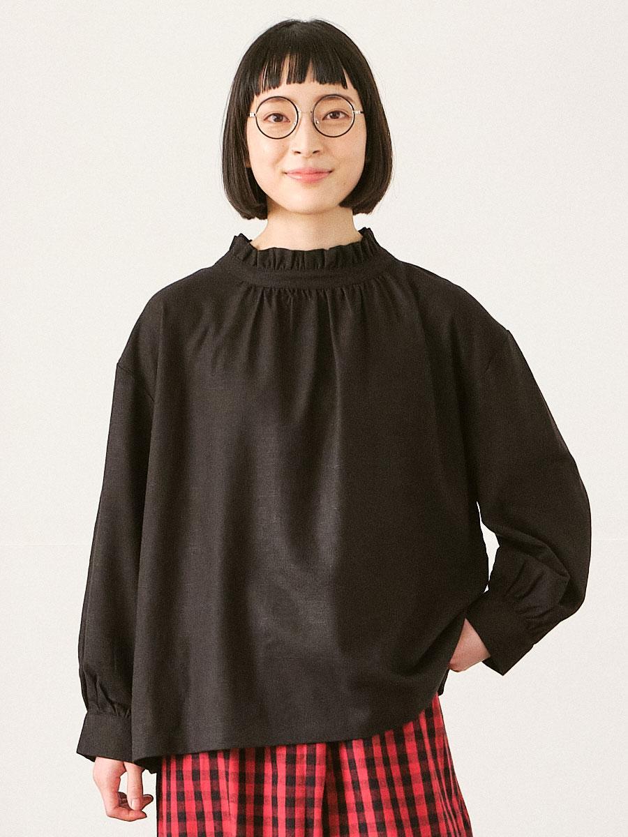スタンドフリルブラウス　C/L/R/Eツイル