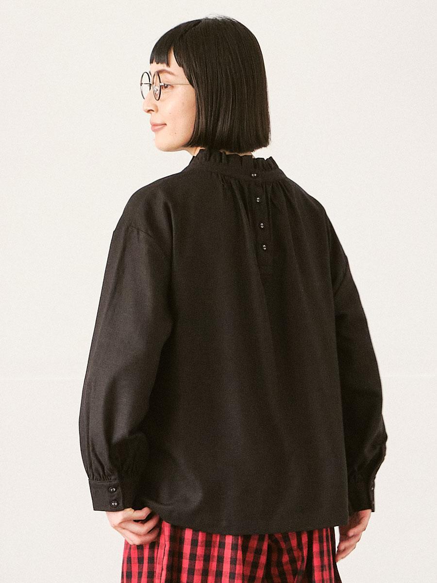 スタンドフリルブラウス　C/L/R/Eツイル