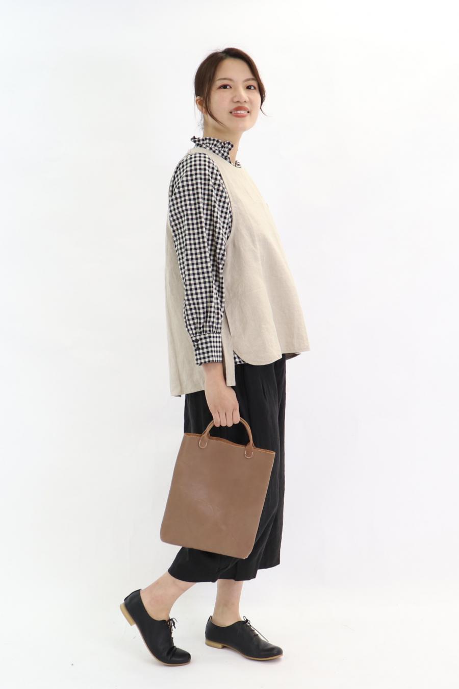 ウシロスリットベスト　リネンオックス