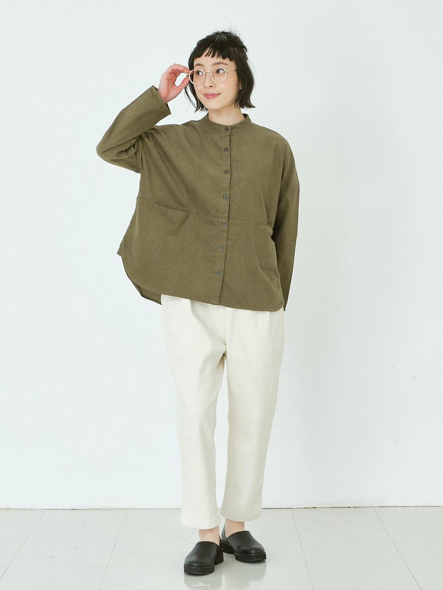 バンドカラーシャツジャケット　16Wコーデュロイ　