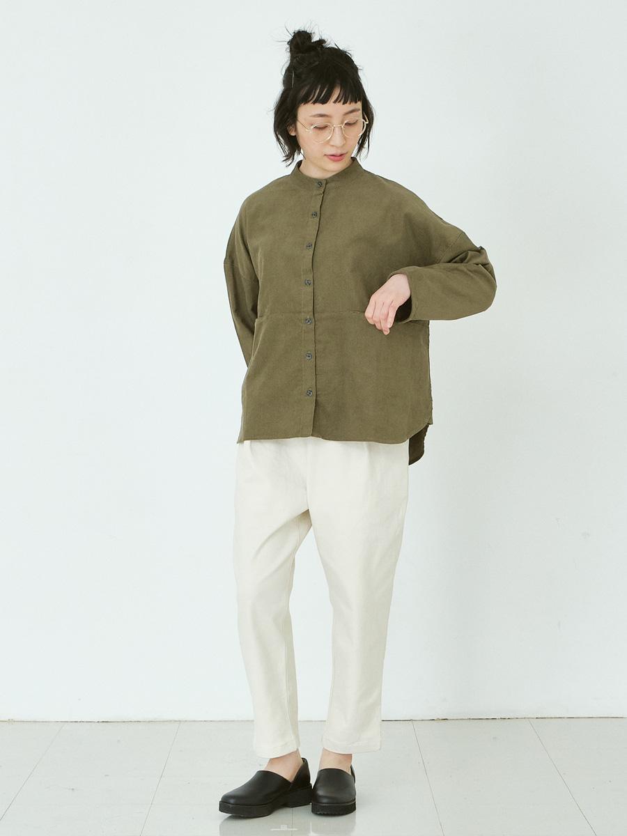 バンドカラーシャツジャケット　16Wコーデュロイ　