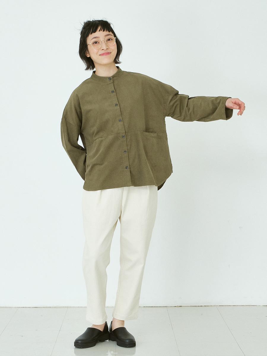 バンドカラーシャツジャケット　16Wコーデュロイ　