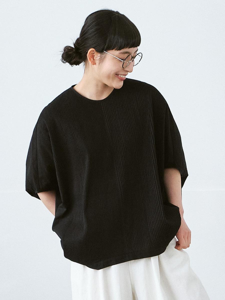 ピンタックドルマンブラウス　綿60ローン