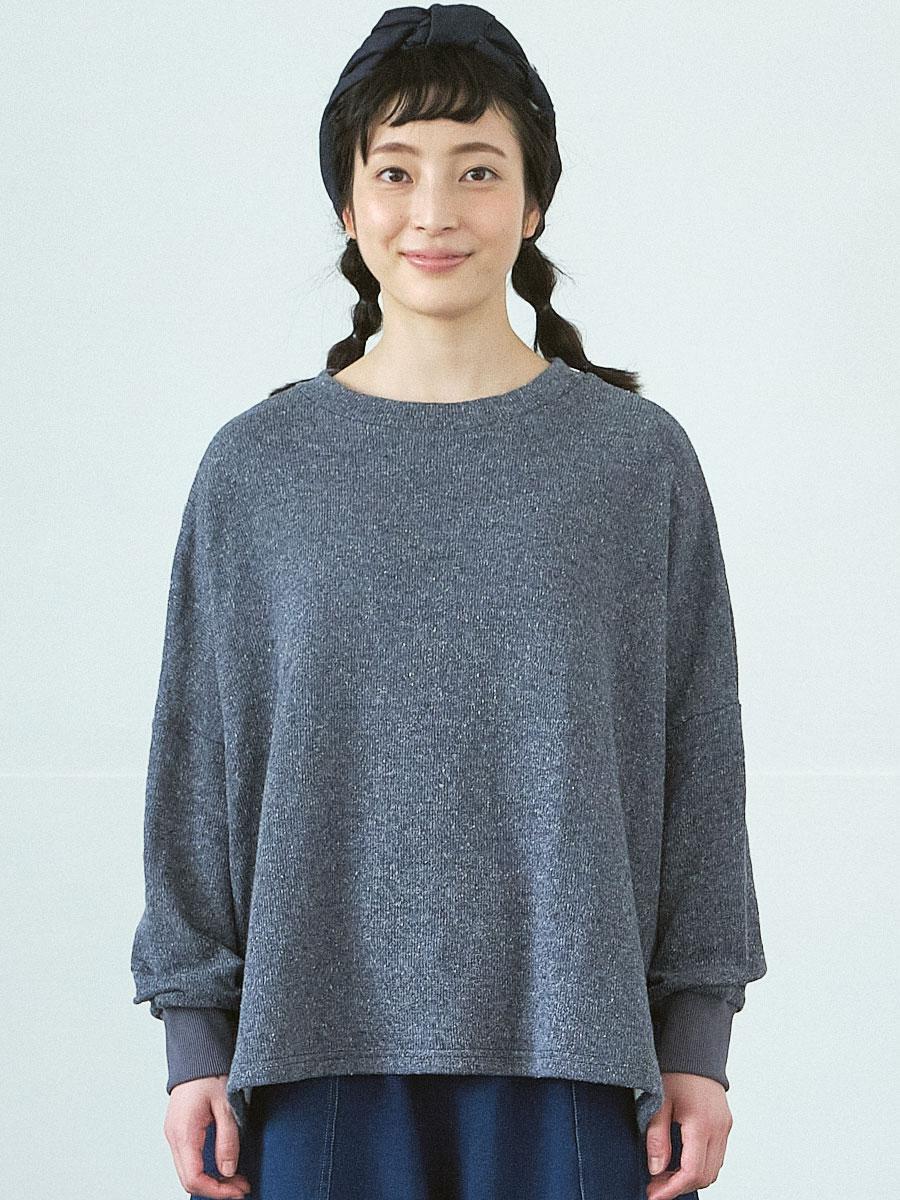 キリカエ長袖カットソー  トップ接結天竺