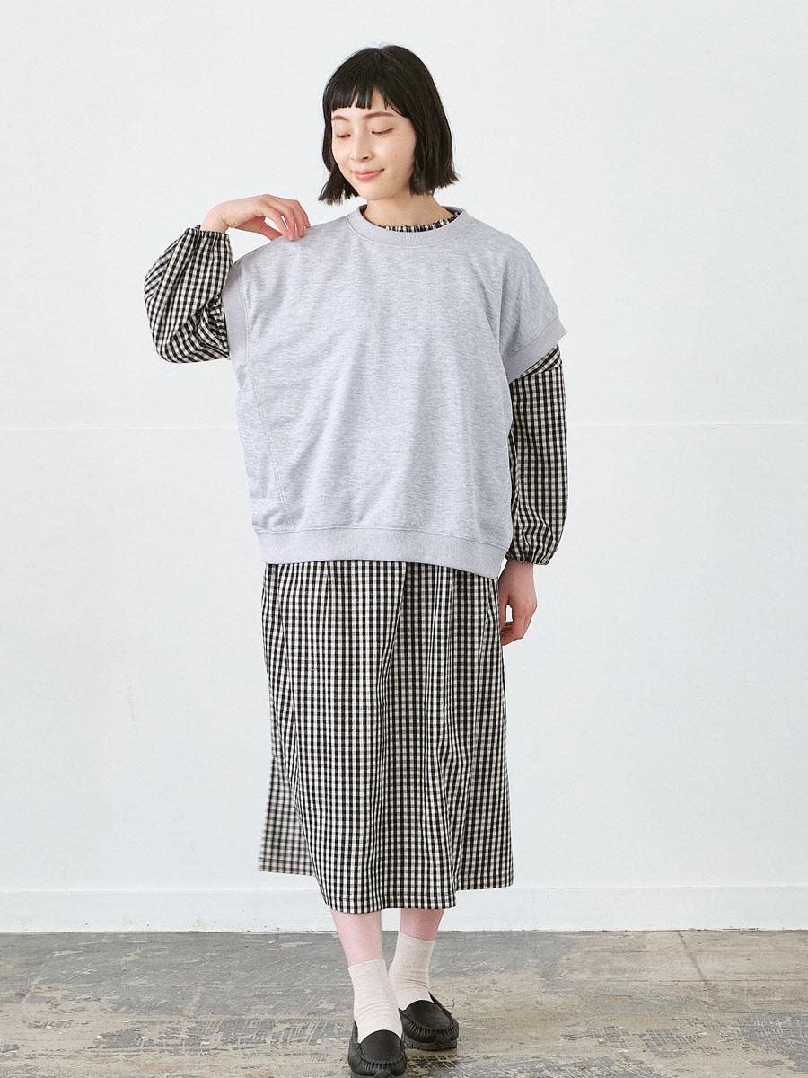 フレンチスリーブプルオーバー　T/C裏毛