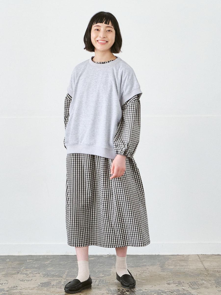 フレンチスリーブプルオーバー　T/C裏毛