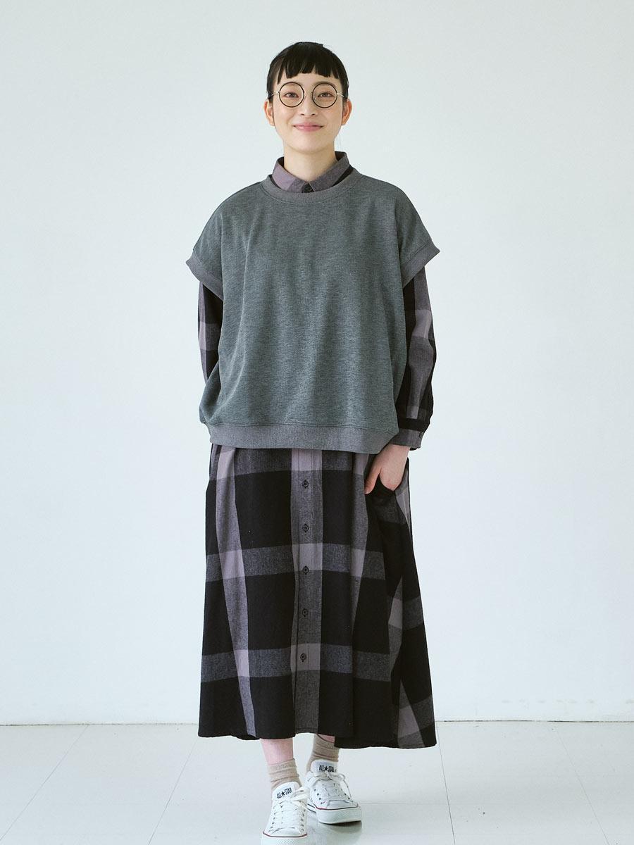 フレンチスリーブプルオーバー　T/C裏毛