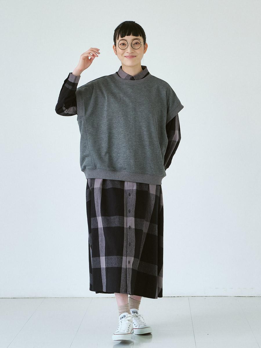フレンチスリーブプルオーバー　T/C裏毛