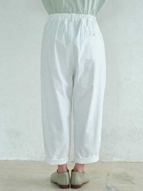 テーパードパンツ　綿ワッシャー