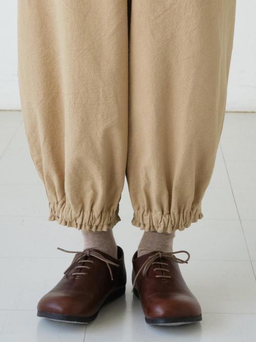 裾ゴムバルーンパンツ　綿オックス