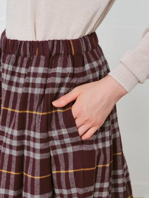 ガウチョパンツ　綿ビエラチェック