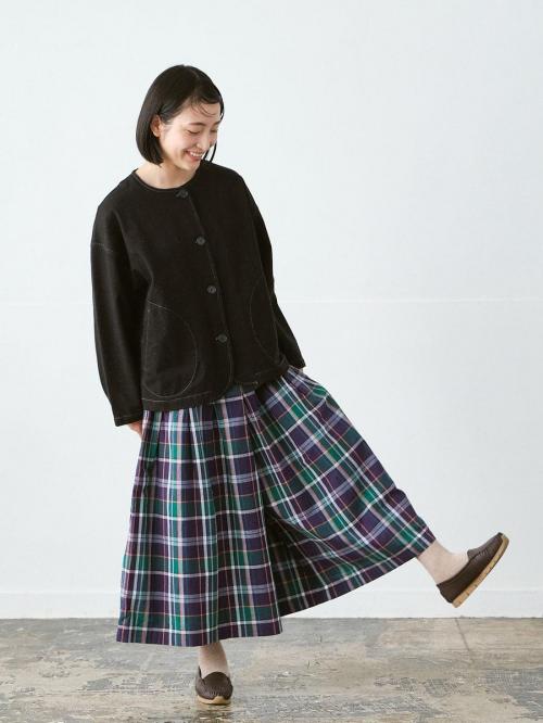 ガウチョパンツ　綿オックスチェック