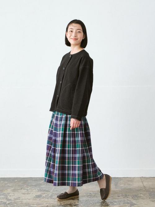 ガウチョパンツ　綿オックスチェック