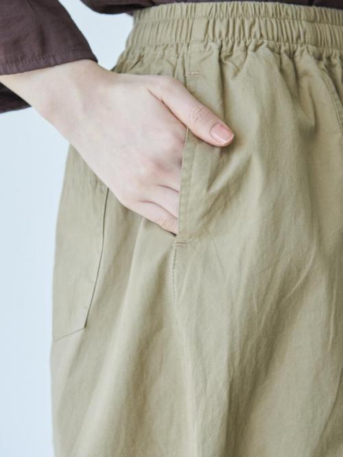 ガウチョパンツ 綿綾ダンプ
