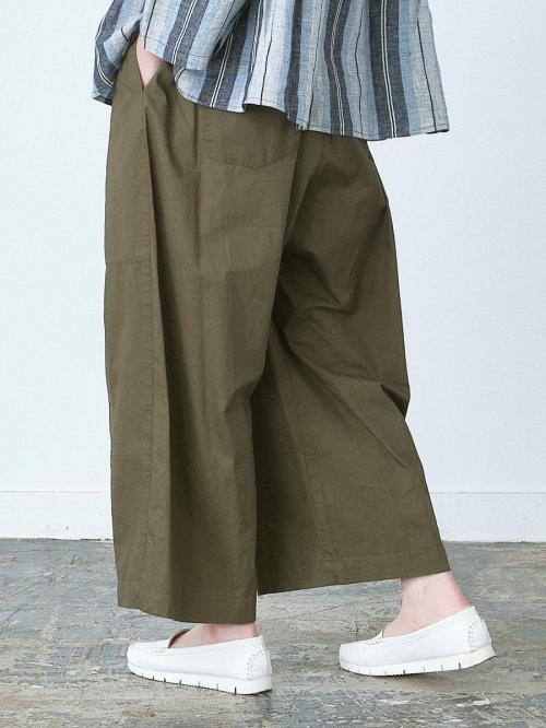 ガウチョパンツ 綿綾ダンプ