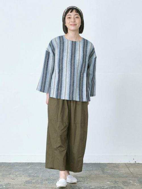 ガウチョパンツ 綿綾ダンプ