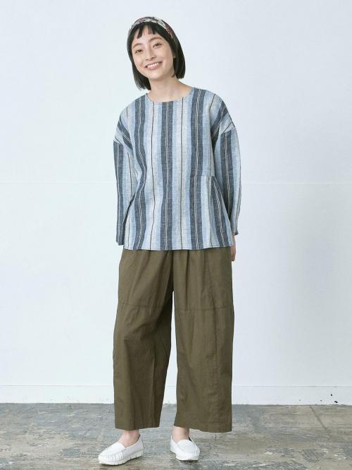 ガウチョパンツ 綿綾ダンプ