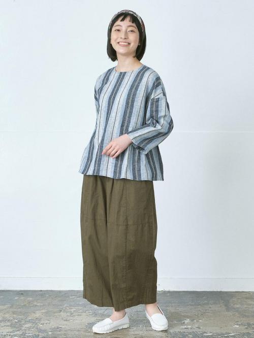 ガウチョパンツ 綿綾ダンプ