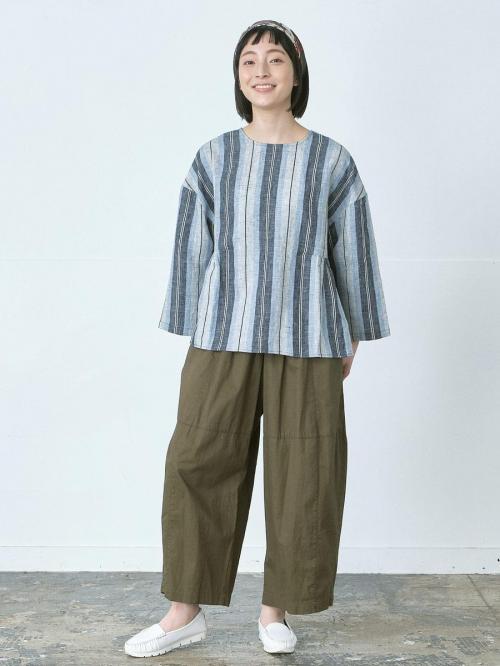 ガウチョパンツ 綿綾ダンプ