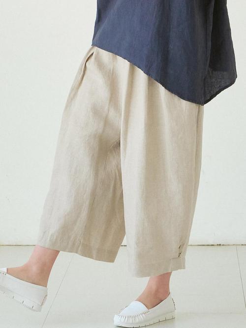 ルーズパンツ　リネンオックス