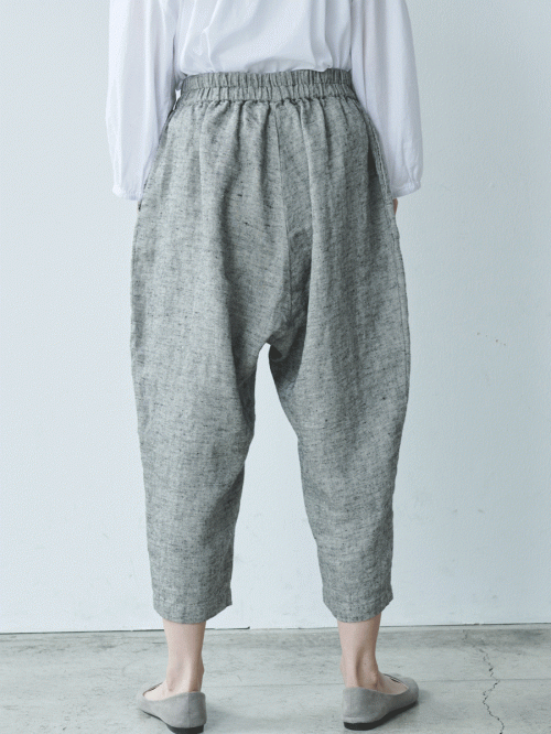 テーパードパンツ　リネン起毛