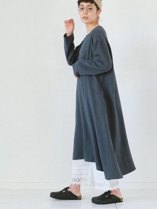 裾レースペチパンツ 綿ローン