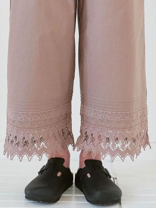裾レースペチパンツ 綿ローン