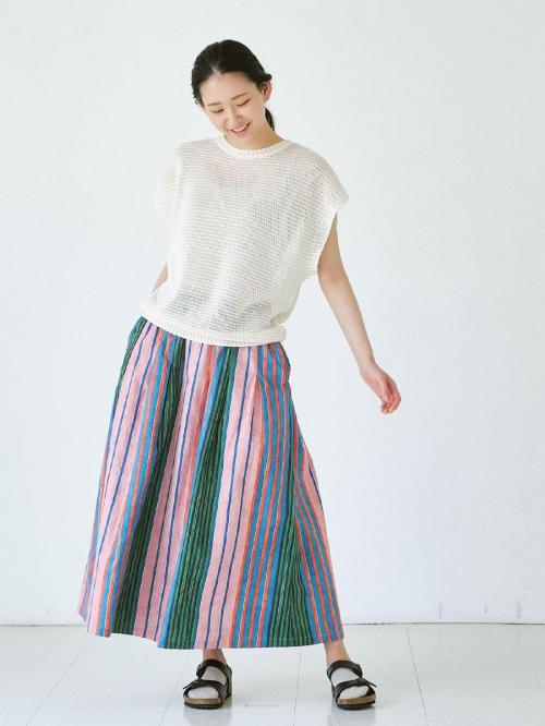 メッシュベスト　擬麻加工