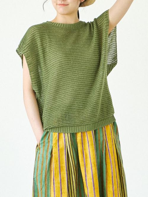 メッシュベスト　擬麻加工