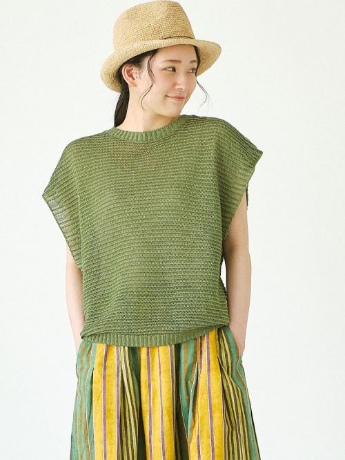 メッシュベスト　擬麻加工