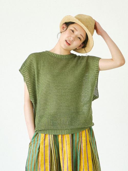 メッシュベスト　擬麻加工