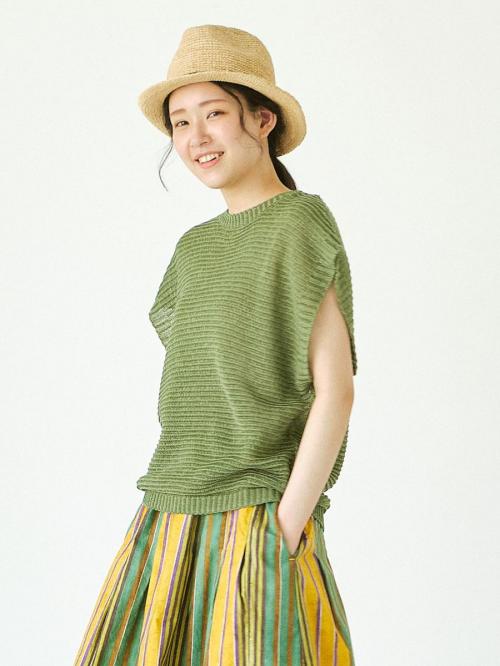 メッシュベスト　擬麻加工