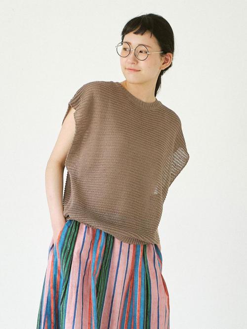 メッシュベスト　擬麻加工