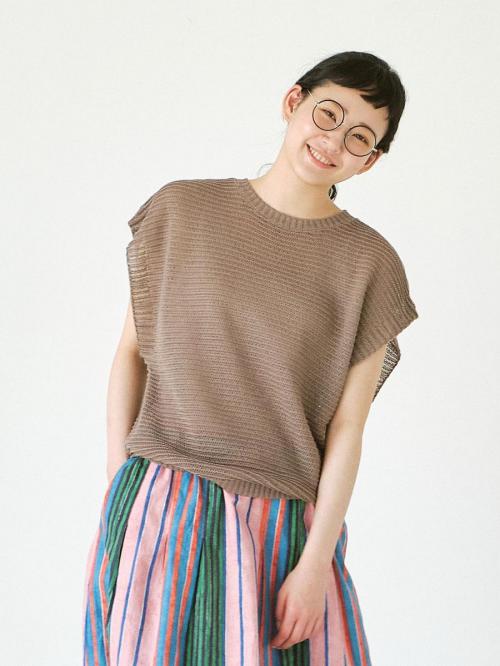 メッシュベスト　擬麻加工