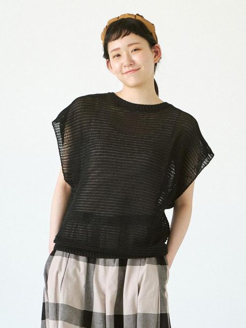 メッシュベスト　擬麻加工