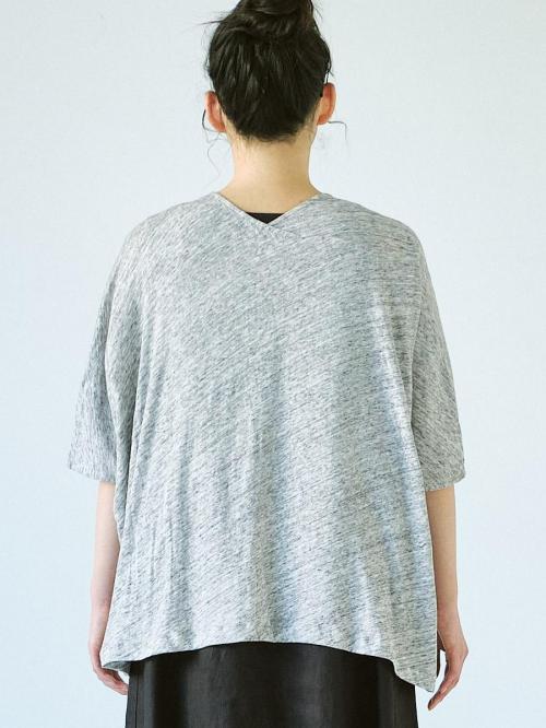 ラップカーディガン　綿粗挽きガーゼ天竺